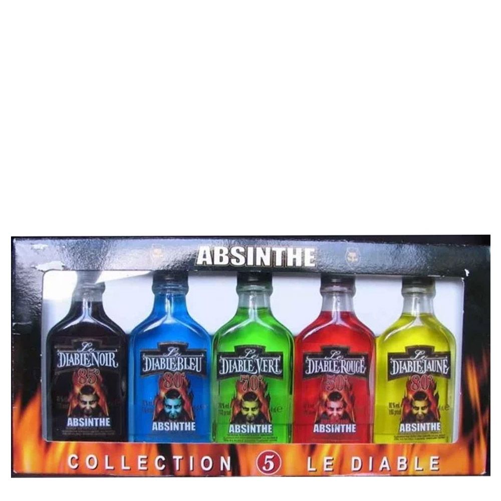 Miniatura Absenta Pack x 5 Absinthe Le Diable 4 cl