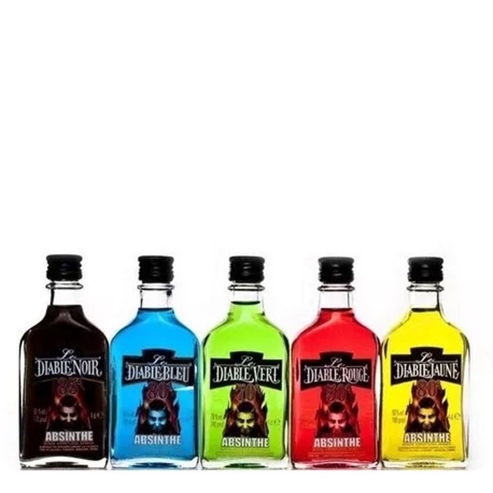 Miniatura Absenta Pack x 5 Absinthe Le Diable 4 cl