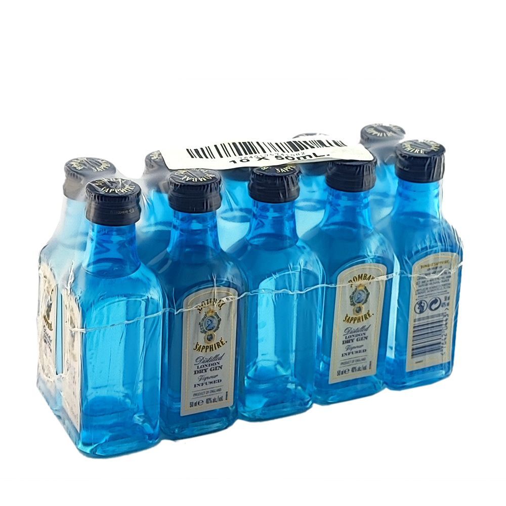 Bombay Sapphire Plástico 5 cl (Pack 10 botellitas)